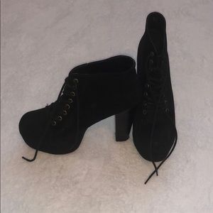 Lace up boots - black (8)